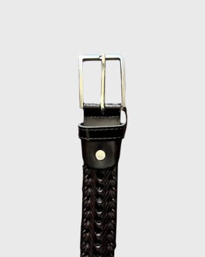 Braided Calfskin Genuine Leather Belt