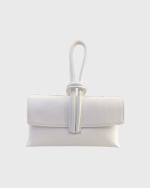 Italian Leather Clutch with Loop Handle