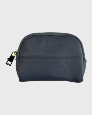 Handmade Leather Zipper Wallet for Coins & Cards